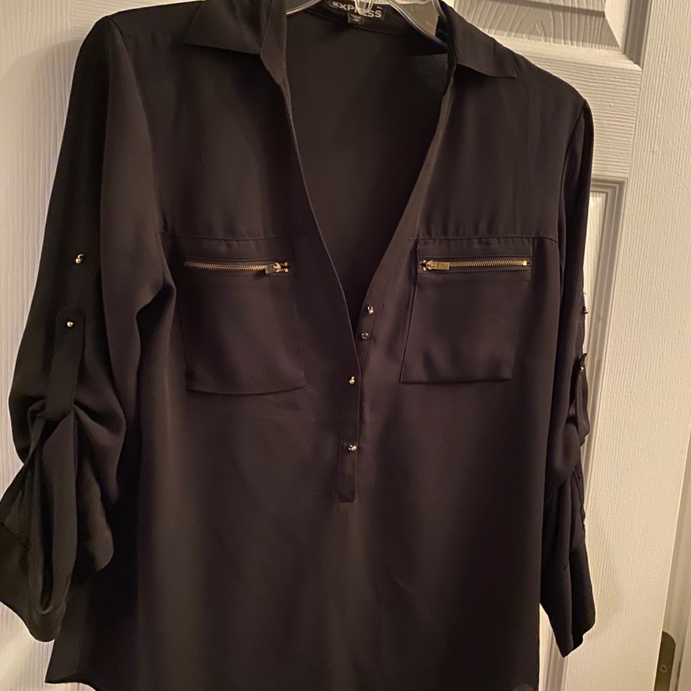 Express XS Black Blouse